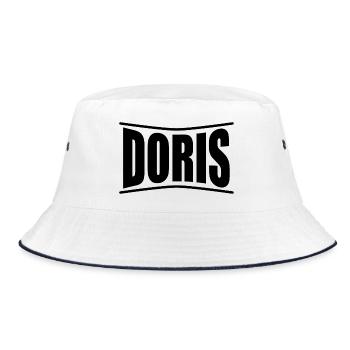 t-shirt Doris t-shirt idée cadeau - Bob - blanc/marine - Devant