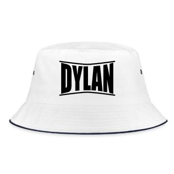 Dylan t-shirt gift idea - Bucket Hat - white/navy - Front