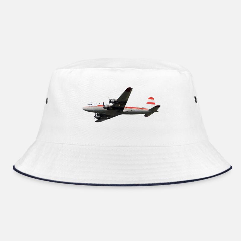 DC-4 - Bucket Hat - Weiß/Navy