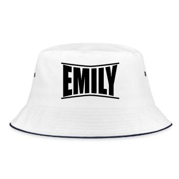 t-shirt Emily idée cadeau t-shirt - Bob - blanc/marine - Devant