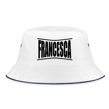 t-shirt Francesca t-shirt gift idea - Bucket Hat - white/navy - Front