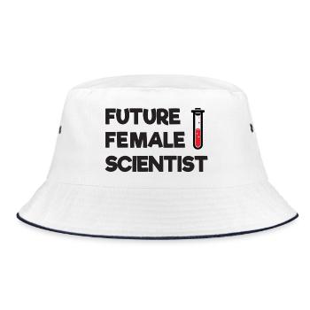 Future Female Scientist - Bucket Hat - white/navy - Front