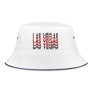 Las Vegas Neon Pattern - Bucket Hat - white/navy - Front