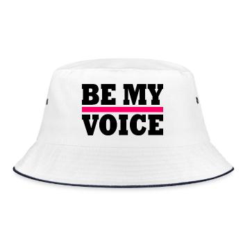 Be my voice - Bucket Hat - white/navy - Front