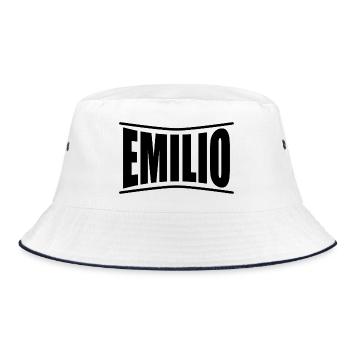 t-shirt Emilio idée cadeau t-shirt - Bob - blanc/marine - Devant