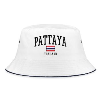 Flag Stripe Contrast Collection - Bucket Hat - white/navy - Front