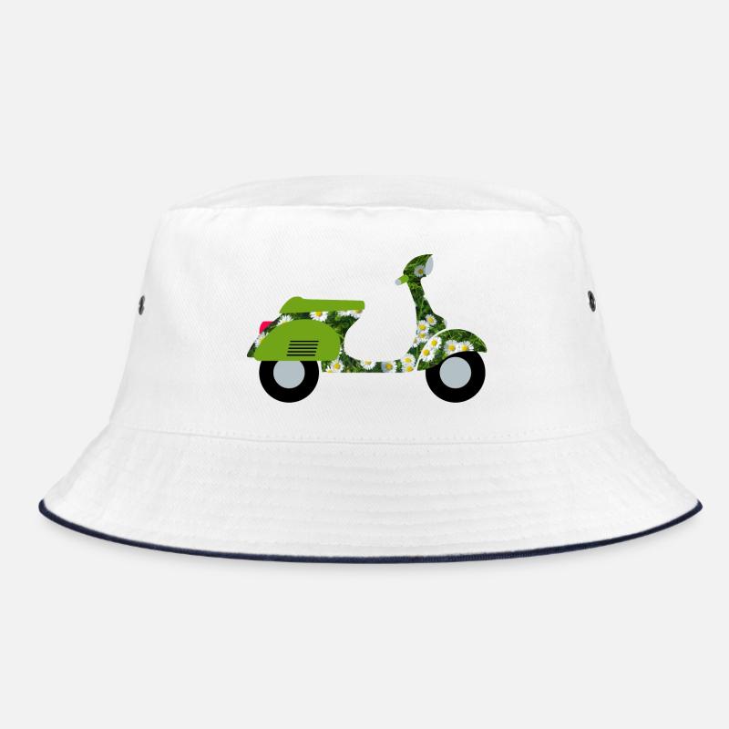 Roller Daisy Meadow Holiday Summer Italy Fan Bucket Hat