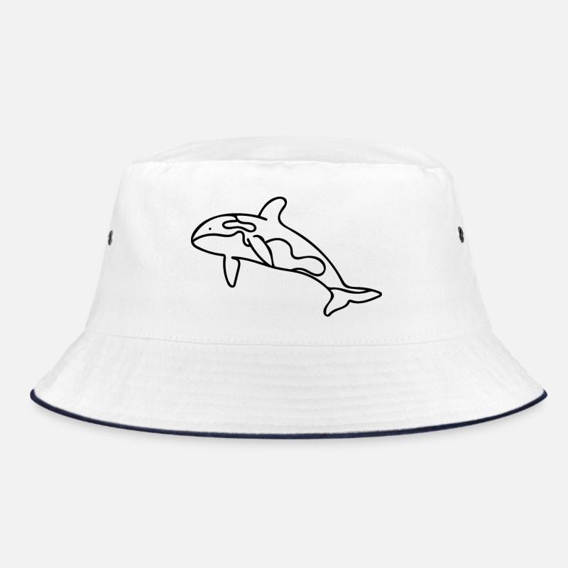 Killerwal - Orca - Bucket Hat - Weiß/Navy