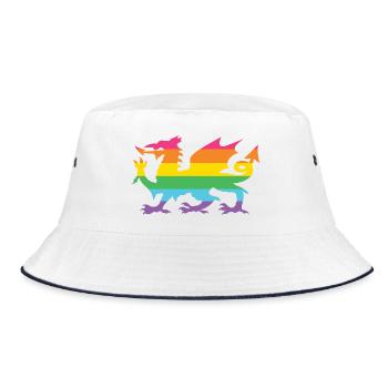 Mois de la fierté LGBTQ - LGBTQ Welsh Dragon - Bob - blanc/marine - Devant