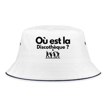 discothèque, boite de nuit, DJ - Bob - blanc/marine - Devant