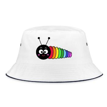 Caterpillar - Bucket Hat - white/navy - Front