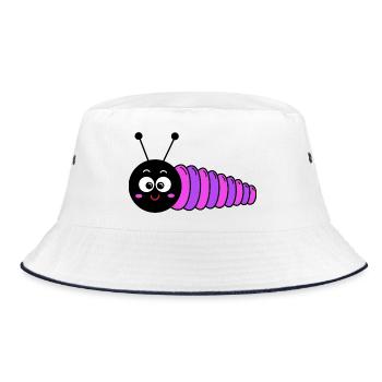Caterpillar - Bucket Hat - white/navy - Front