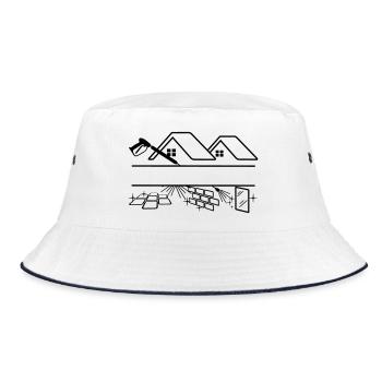 Hochdrucksprühgerät Fassadenreinigung Fassadenreiniger - Bucket Hat - Weiß/Navy - Vorne