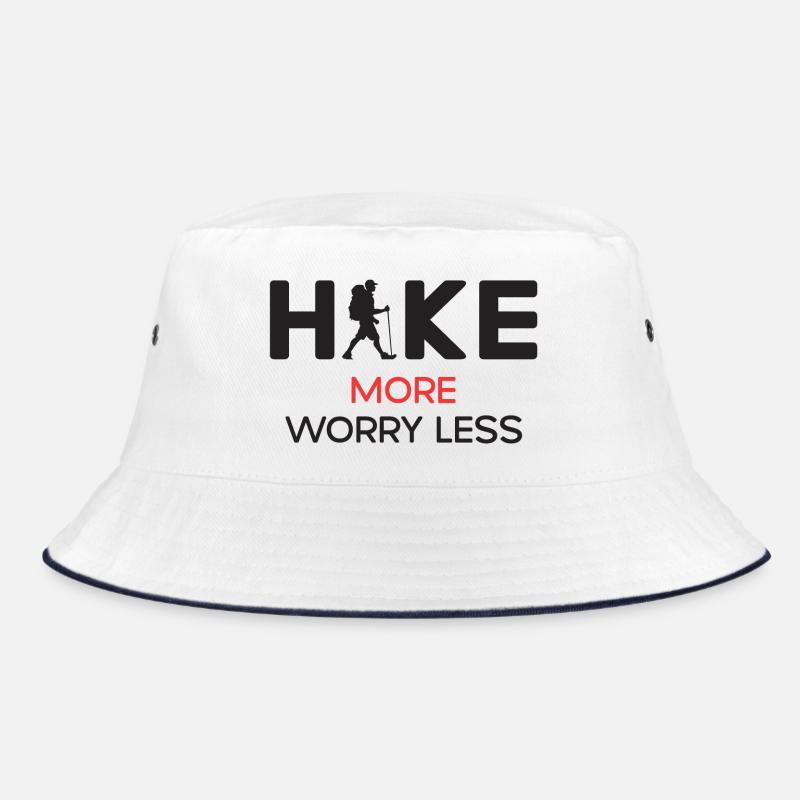 Hike More Worry Less - Hiking Gift Bucket Hat