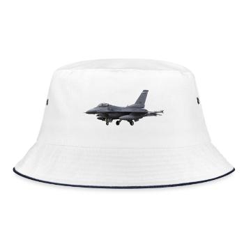 F-16 Fighting Falcon - Bucket Hat - Weiß/Navy - Vorne