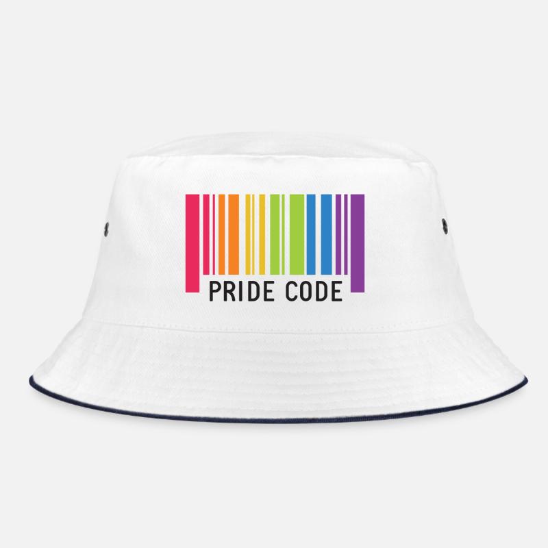 LGBT Pride Monat - Pride Code - Bucket Hat - Weiß/Navy