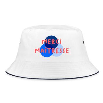 MAÎTRESSE. MERCI. MERCI MAÎTRESSE - Bob - blanc/marine - Devant