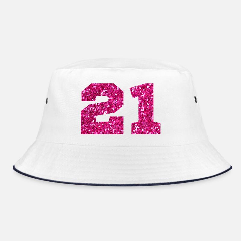 Nummer 21 Pink Glitter - 21. Geburtstag Bucket Hat