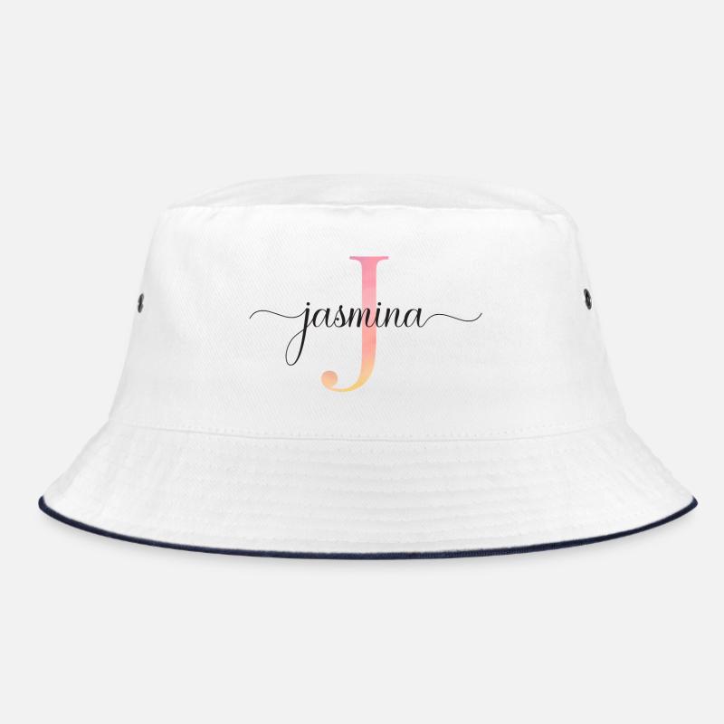 J| Monogram | Name | Jasmina |Watercolor Bucket Hat