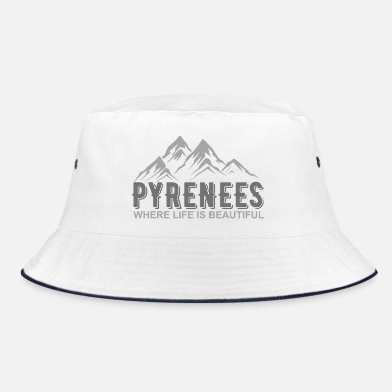 Pyrenees where life is beautiful - Bucket Hat - white/navy