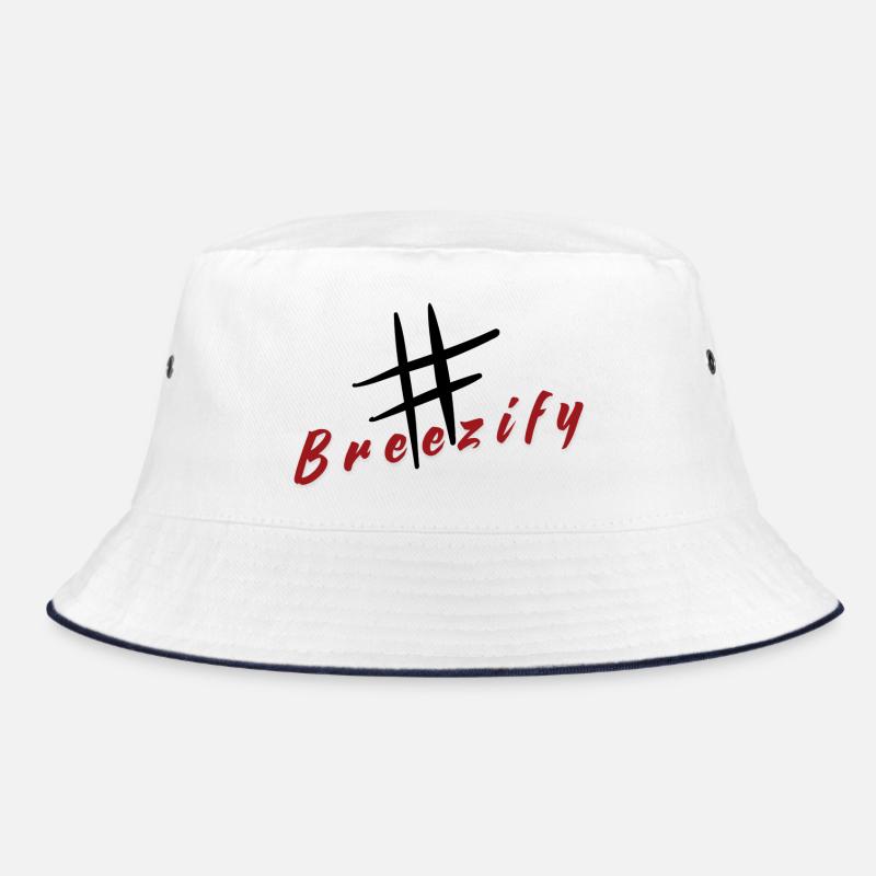 Slogan de l’étiquette de trappe Breezify - Bob - blanc/marine