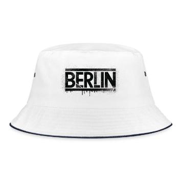Berlin Grunge Design Alexanderplatz Berlin Ours - Bob - blanc/marine - Devant