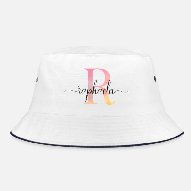 R | Monogramm | Name | Raphaela |Watercolor Bucket Hat