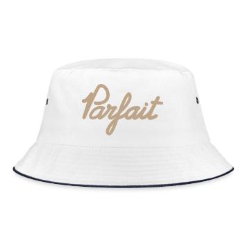 Perfekt – nur du - Bucket Hat - Weiß/Navy - Vorne