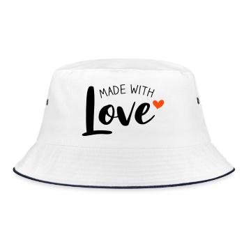 Made With Love two-tone - Bucket Hat - white/navy - Front