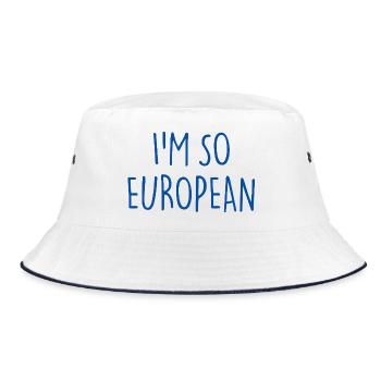 JE SUIS TELLEMENT EUROPÉEN - Bob - blanc/marine - Devant