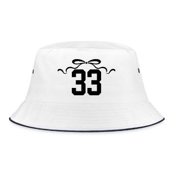 Issue 33 Knot - 33rd Anniversary - Bucket Hat - white/navy - Front