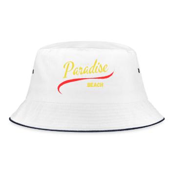 Paradise Beach Chemise Design - Bob - blanc/marine - Devant