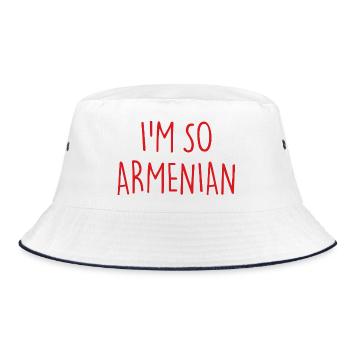 JE SUIS TELLEMENT ARMÉNIEN - Bob - blanc/marine - Devant
