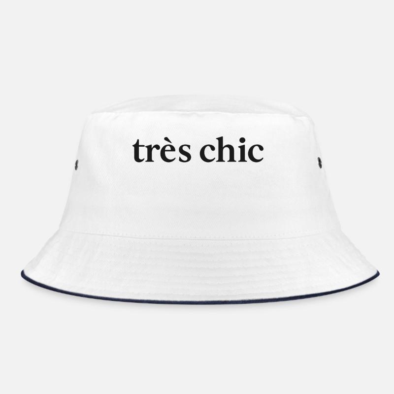 trés chic. Imprint - Bucket Hat - white/navy