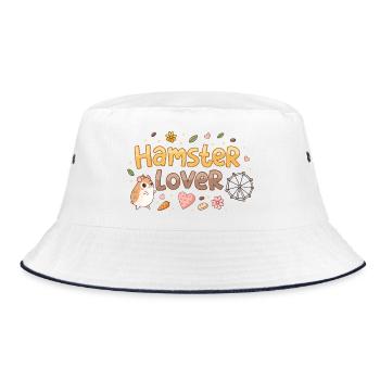 Amoureux Hamster avec Motifs Floraux - Bob - blanc/marine - Devant