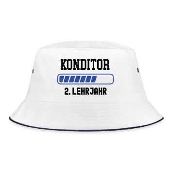 Apprenticeship as a confectioner 2nd year of apprenticeship Confectionery apprenticeship - Bucket Hat - white/navy - Front