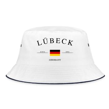 Lübeck Germany – Holiday Souvenir & Gift - Bucket Hat - white/navy - Front