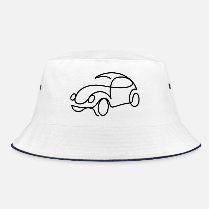 Retro Auto Skizze – schlichtes Oldtimer Motiv Bucket Hat