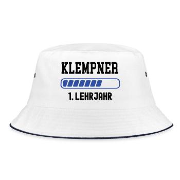 Apprenticeship as a plumber 1st year of apprenticeship as a plumber - Bucket Hat - white/navy - Front