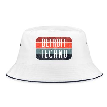 Emblème néon techno de Détroit - Bob - blanc/marine - Devant