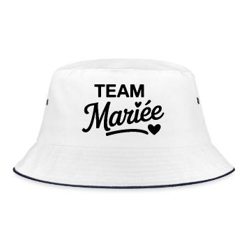 Team Mariée design EVJF élégant  - Bob - blanc/marine - Devant