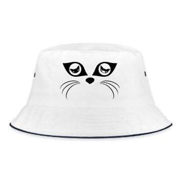 Yeux de chat (noir) - Bob - blanc/marine - Devant