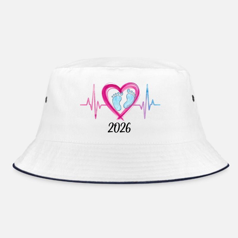 Bébé 2026 ECG Heartbeat Bébé Pieds Mignon Cadeau - Bob - blanc/marine