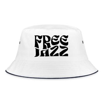 Free Jazz music logo - Bucket Hat - white/navy - Front