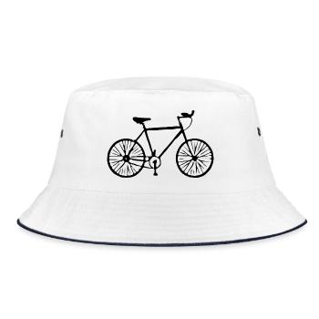 T-shirt vélo Cadeau Cycliste - Bob - blanc/marine - Devant