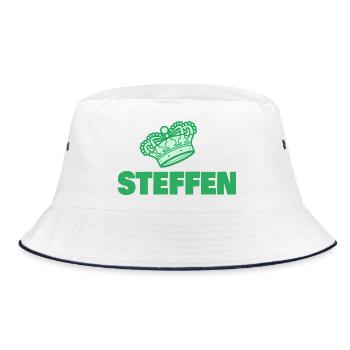 Prénom Steffen - Bob - blanc/marine - Devant