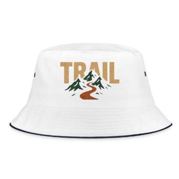 Mountain Trail Route und Gipfel - Bucket Hat - Weiß/Navy - Vorne