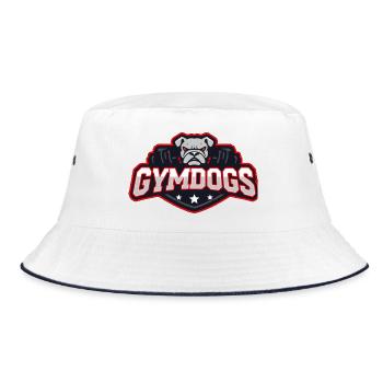 GymDogs Bulldogge Stärke - Bucket Hat - Weiß/Navy - Vorne