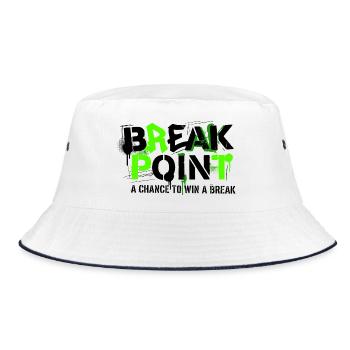 Tennis Break Point Winner Pullover Hoodie - Bucket Hat - white/navy - Front