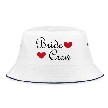 Bride Crew – T-shirt de soirée de garçon pour la mariée et les petites amies - Bob - blanc/marine - Devant